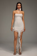 Sada Strapless Flower Mini Dress
