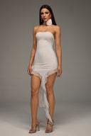 Sada Strapless Flower Mini Dress