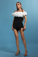 Delilah Sleeveless Off The Shoulder Flowers Mini Two-Piece Set