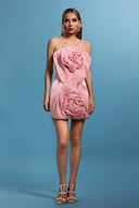 Naja Strapless Flowers Mini Dress