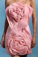 Naja Strapless Flowers Mini Dress