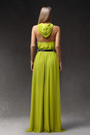 Naleza Sleeveless Flowers Slit Maxi Dress