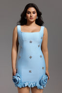 Nomi Sleeveless Diamond Flowers Mini Dress