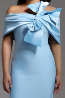 Uara Off-The-Shoulder Bow Bandage Maxi Dress