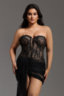 Dolores Strapless Lace Corset Mini Dress