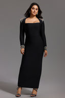 Niaca Rhinestones Bandaj Midi Elbise 