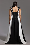 Omega Sleeveless V-Neck Flowers Bandage Maxi Dress