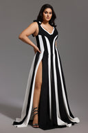 Omega Sleeveless V-Neck Flowers Bandage Maxi Dress