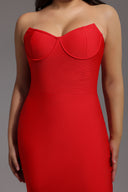 Dotte Maxi Bandage Dress - Red