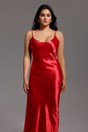 Emily Metallic Wine Maxi Dress