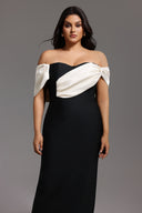 Lala Off-The-Shoulder Fold Bandage Maxi Dress