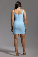 Nomi Sleeveless Diamond Flowers Mini Dress