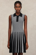 Kyler Lapel Sleeveless Folds Mini Dress