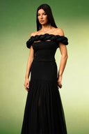 Yaen Off The Shoulder Sleeveless Diamond Maxi Two-Piece Set