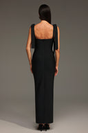 Zohara Sleeveless V-Neck Bow Bandage Maxi Dress