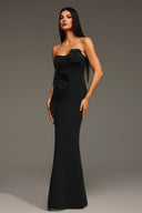 Stretchy Sleeveless Flowers Slit Bandage Maxi Dress