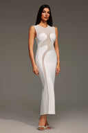 Quinn Sleeveless Concatenate Tulle Bandage Maxi Dress