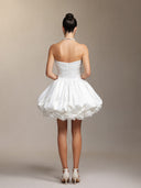 Delisy Strapless Flowers Mini Dress