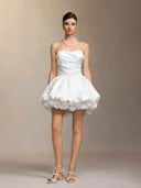 Delisy Strapless Flowers Mini Dress