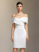 Ursula Crossed one-shoulder mini evening dress