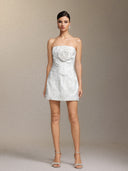 Renaa Kijin Handmade flowers Sequins mini dress