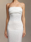 Jucana Sleeveless Pearl Slit Maxi Dress