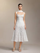 Junya Lace Corset Sleeveless Midi Dress