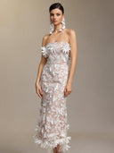 Kater Sleeveless Flowers Lace Maxi Dress