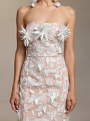 Kater Sleeveless Flowers Lace Maxi Dress
