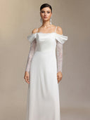 Lexi Off-The-Shoulder Lace Slit Maxi Dress