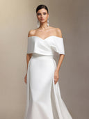Quinta One-shoulder fish tail maxi wedding dress