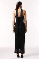 Kale Sleeveless Ribbon Sequins Bandage Maxi Two-Piece Set