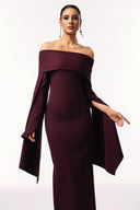 Zaria Off The Shoulder Long Sleeves Maxi Dress