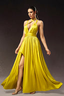Habane Sleeveless V-Neck Slit Maxi Dress