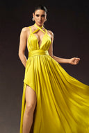 Habane Sleeveless V-Neck Slit Maxi Dress