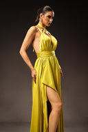 Habane Sleeveless V-Neck Slit Maxi Dress