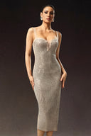 Logan Sleeveless Diamond Midi Dress
