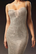 Logan Sleeveless Diamond Midi Dress