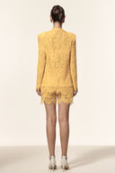 Rosee Halter Long Sleeves Lace Coat And Shorts Three-Piece Set