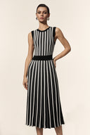 Encho Round Neck Sleeveless Midi Dress