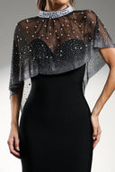 Jacey Sleeveless Diamond Pearl Bandage Maxi Dress