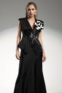 Yerza Sleeveless V-Neck Flowers Diamond Maxi Tow-piece Set