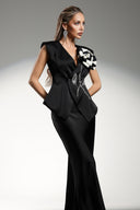 Yerza Sleeveless V-Neck Flowers Diamond Maxi Tow-piece Set