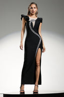 Verga Sleeveless Diamond Bandage Maxi Dress
