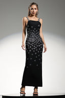 Zaniah Sleeveless Triangle Diamond Bandage Maxi Dress