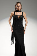 Nani Sleeveless Strap Ribbon Bandage Maxi Dress