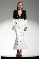 Jerlyn Long Sleeves Sequins Maxi Tow-piece Set