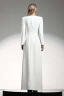 Rita Long Sleeves Beaded String Split Maxi Dress