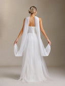 Vanessa Pleated light gauze fishbone strapless maix wedding dress