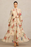 Neal Long Sleeves Floral Printed Maxi Dress